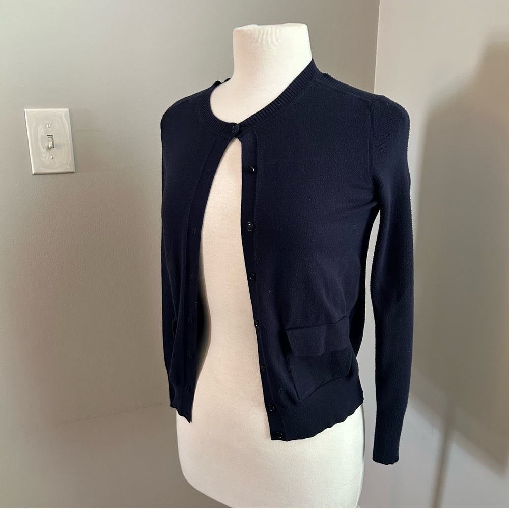 Banana Republic Navy Pocket Crew Cardigan in XS